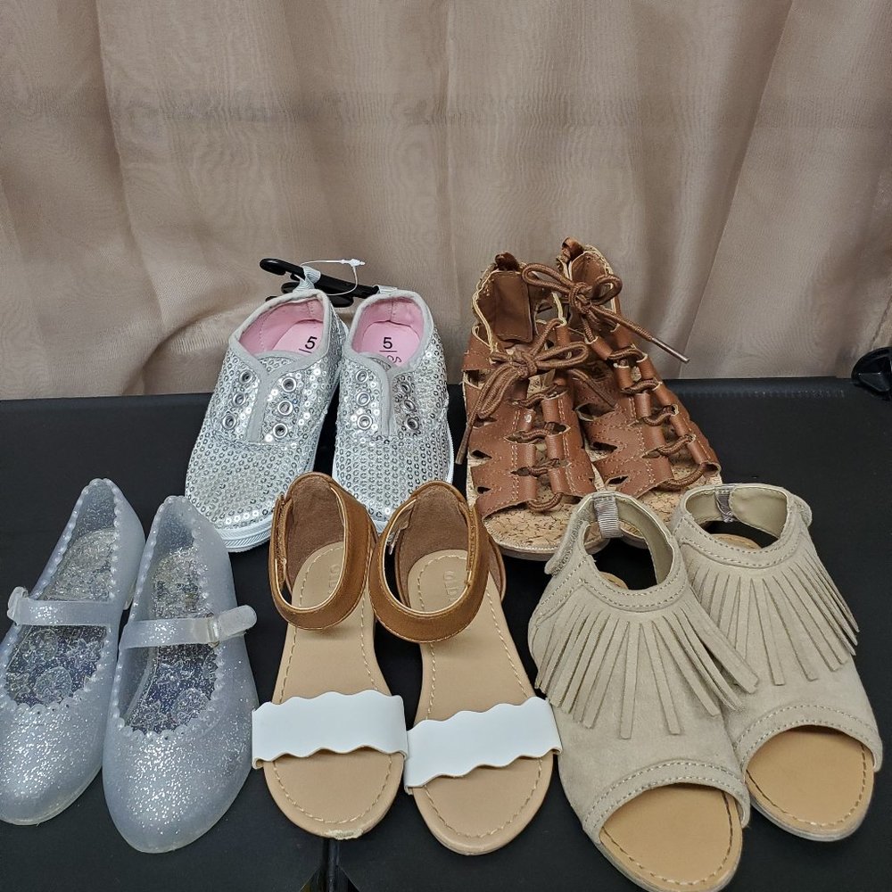 Bundle - 5 pairs of shoes, toddler size 5